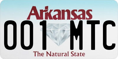 AR license plate 001MTC