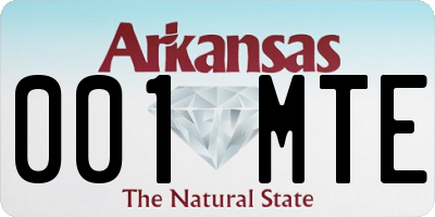 AR license plate 001MTE