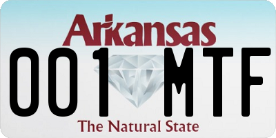 AR license plate 001MTF