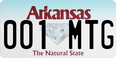 AR license plate 001MTG