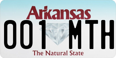 AR license plate 001MTH