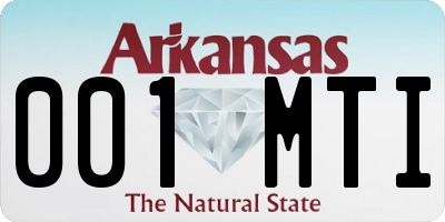 AR license plate 001MTI