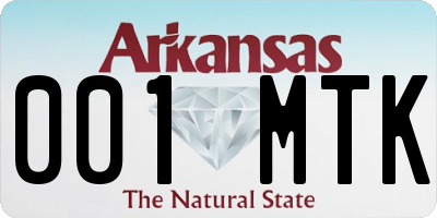 AR license plate 001MTK