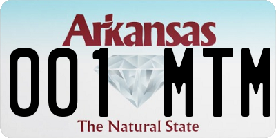 AR license plate 001MTM