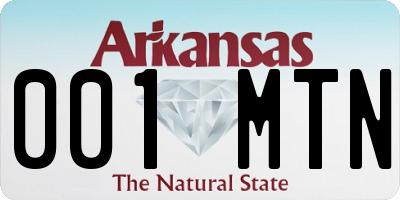 AR license plate 001MTN