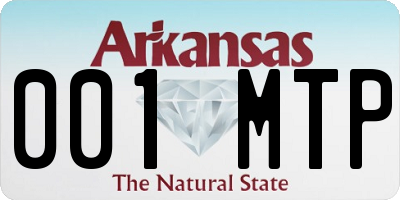 AR license plate 001MTP