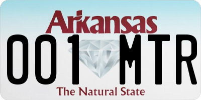 AR license plate 001MTR