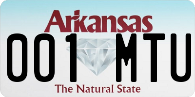 AR license plate 001MTU