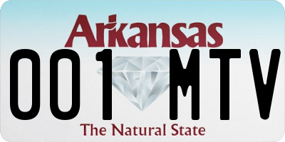 AR license plate 001MTV