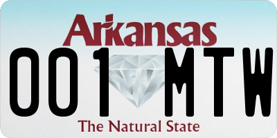 AR license plate 001MTW
