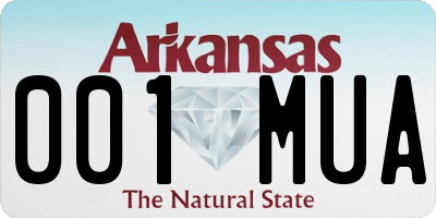 AR license plate 001MUA