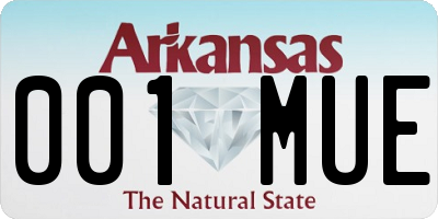 AR license plate 001MUE