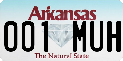 AR license plate 001MUH