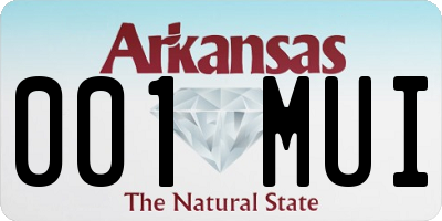 AR license plate 001MUI