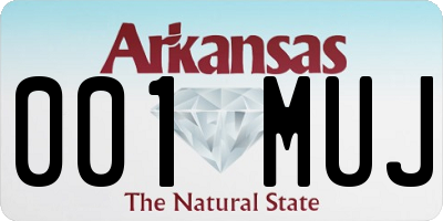 AR license plate 001MUJ