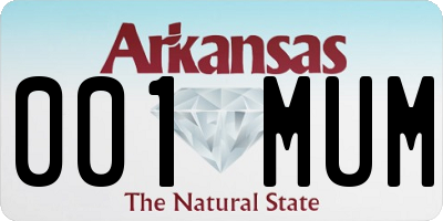 AR license plate 001MUM