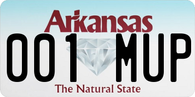 AR license plate 001MUP