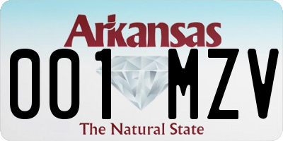 AR license plate 001MZV