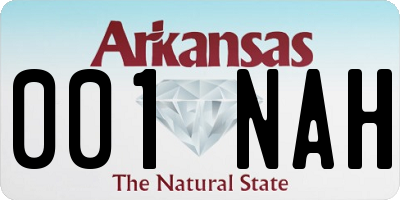 AR license plate 001NAH