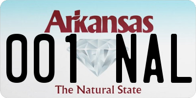AR license plate 001NAL