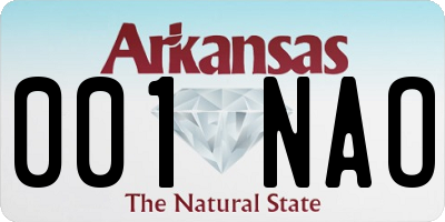 AR license plate 001NAO