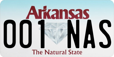 AR license plate 001NAS
