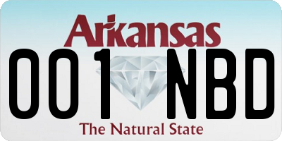 AR license plate 001NBD