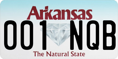AR license plate 001NQB