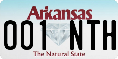 AR license plate 001NTH