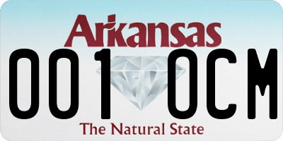 AR license plate 001OCM
