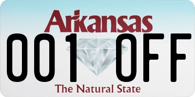 AR license plate 001OFF