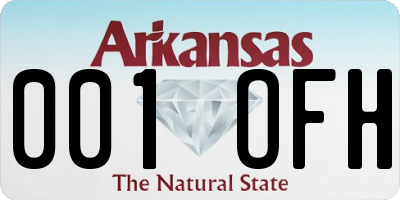 AR license plate 001OFH