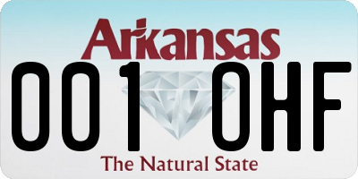 AR license plate 001OHF