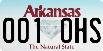 AR license plate 001OHS
