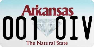 AR license plate 001OIV