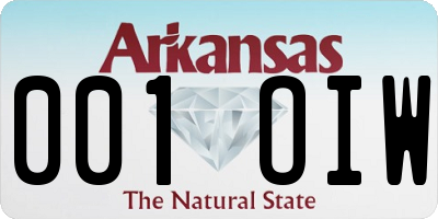 AR license plate 001OIW