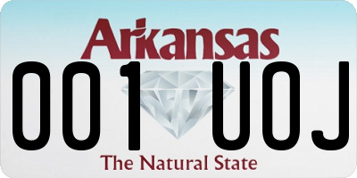 AR license plate 001UOJ
