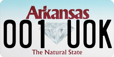AR license plate 001UOK