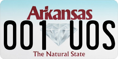 AR license plate 001UOS