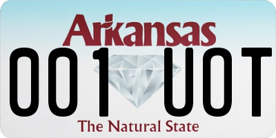 AR license plate 001UOT