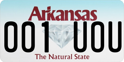 AR license plate 001UOU