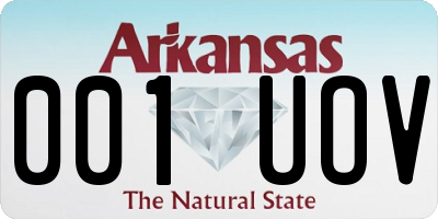 AR license plate 001UOV