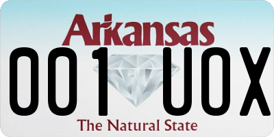 AR license plate 001UOX