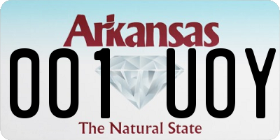 AR license plate 001UOY