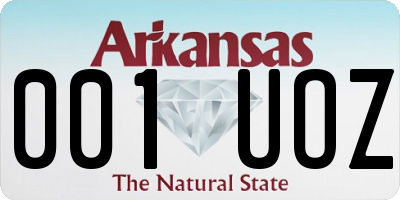 AR license plate 001UOZ