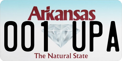 AR license plate 001UPA