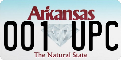 AR license plate 001UPC