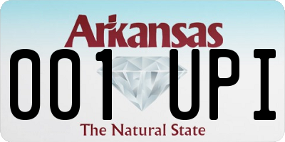 AR license plate 001UPI