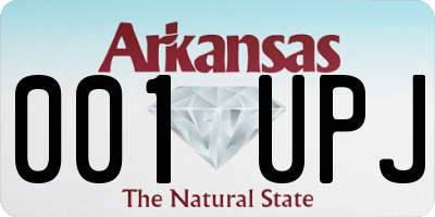 AR license plate 001UPJ