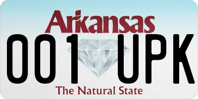 AR license plate 001UPK